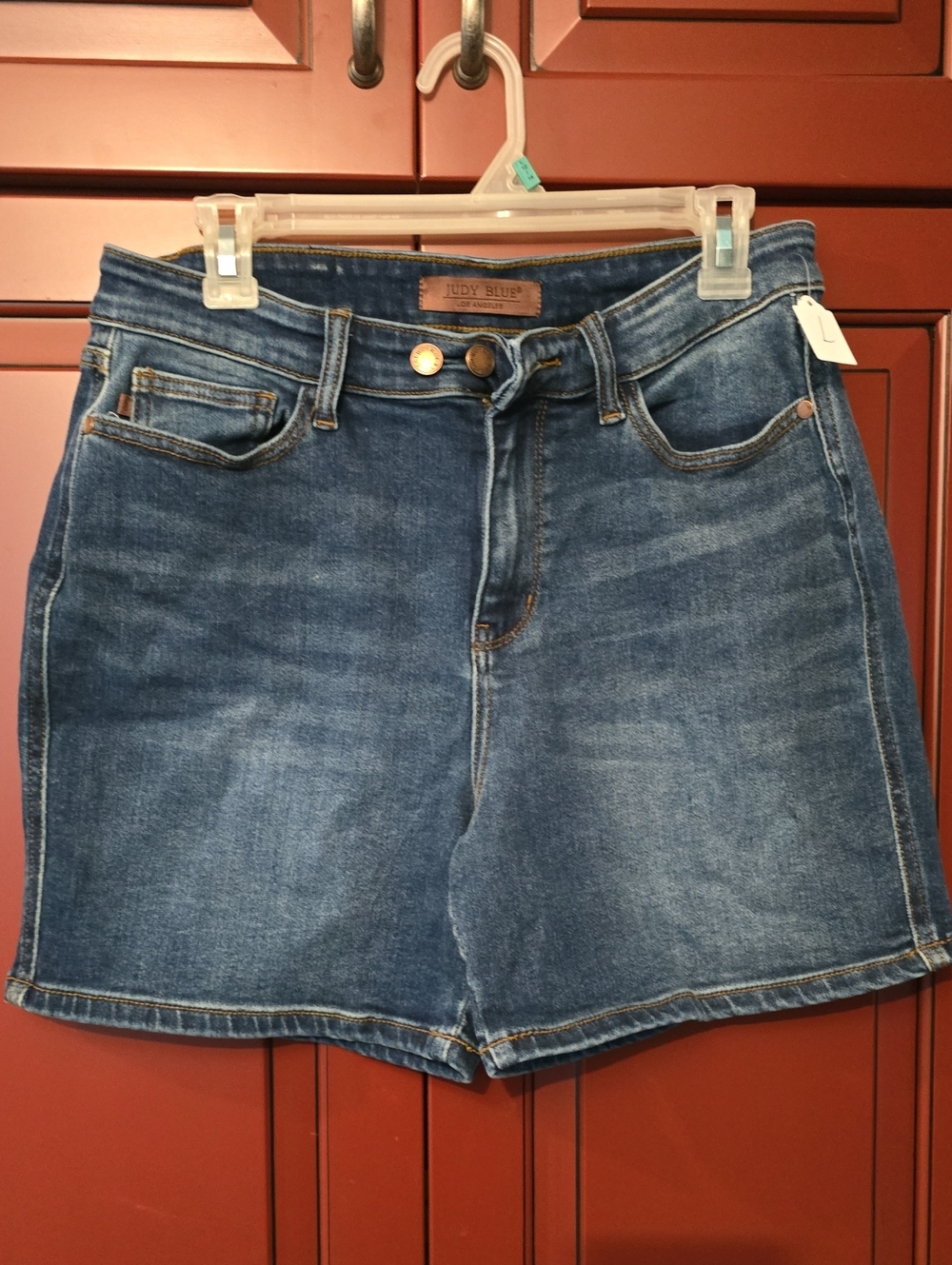 Judy Blue Mid-Rise Medium Blue Denim Jean Shorts